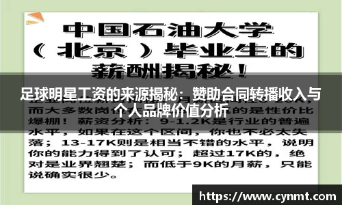 足球明星工资的来源揭秘：赞助合同转播收入与个人品牌价值分析